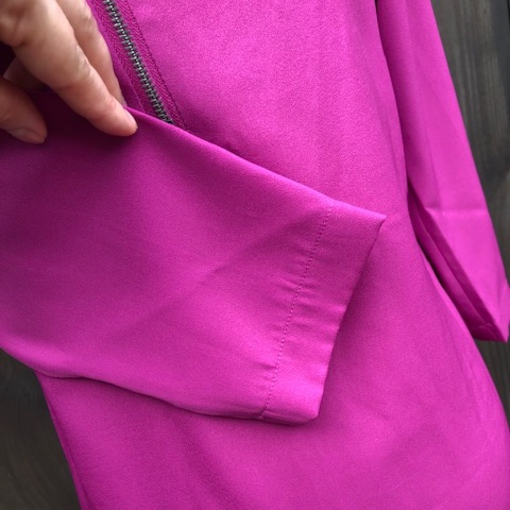 G By Giuliana Rancic Zip Front V-Nek 3/4 Sleeve Sz S - Picture 7 of 9